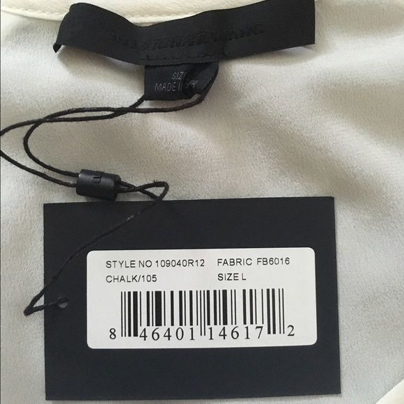 Alexander Wang White Silk Semi- Sheer Tank L NWT - Picture 4 of 4